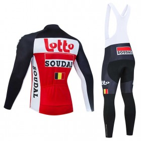 Set Langarmtrikot + Trägerhose Lange 2020 Lotto Soudal Winter Thermal Fleece N002
